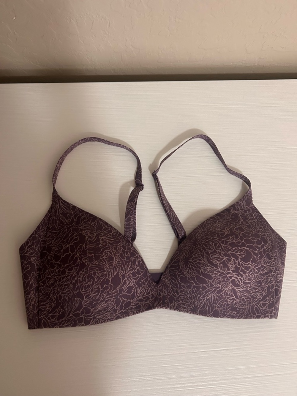 🍋💜🪻NWOT 🍋 Lululemon Plum Floral Wireless Push Up Bra🪻💜🍋